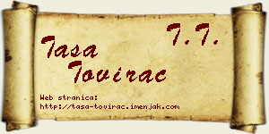 Tasa Tovirac vizit kartica